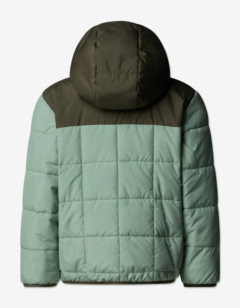 Kids Reversible Shasta Hooded Jacket in Green