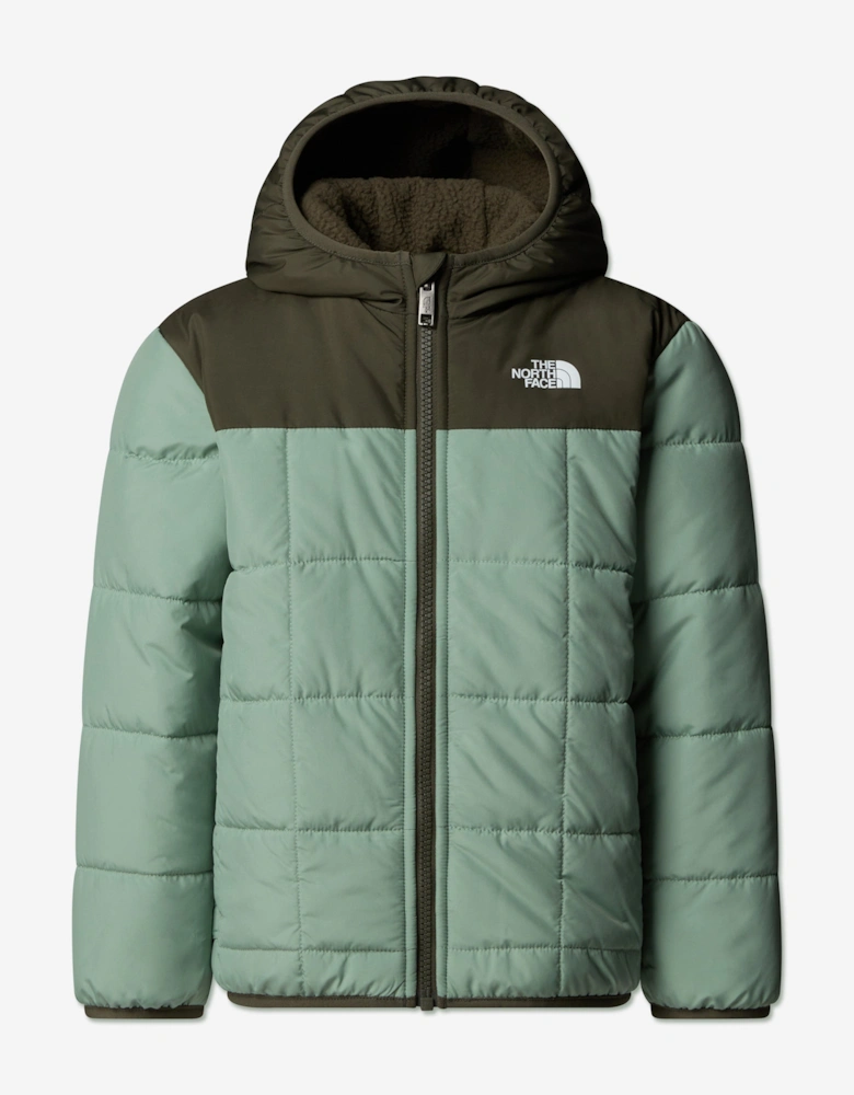 Kids Reversible Shasta Hooded Jacket in Green