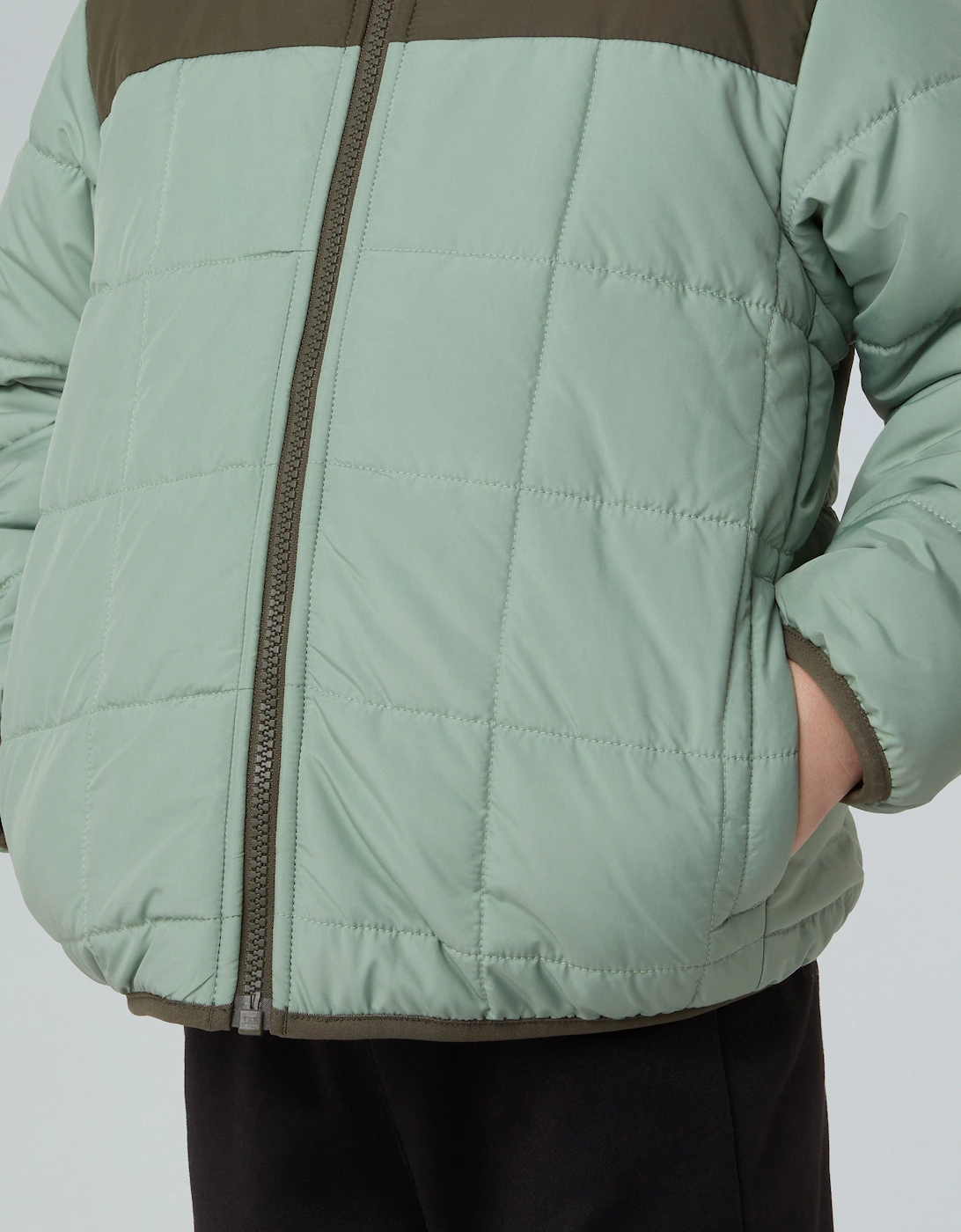 Kids Reversible Shasta Hooded Jacket in Green