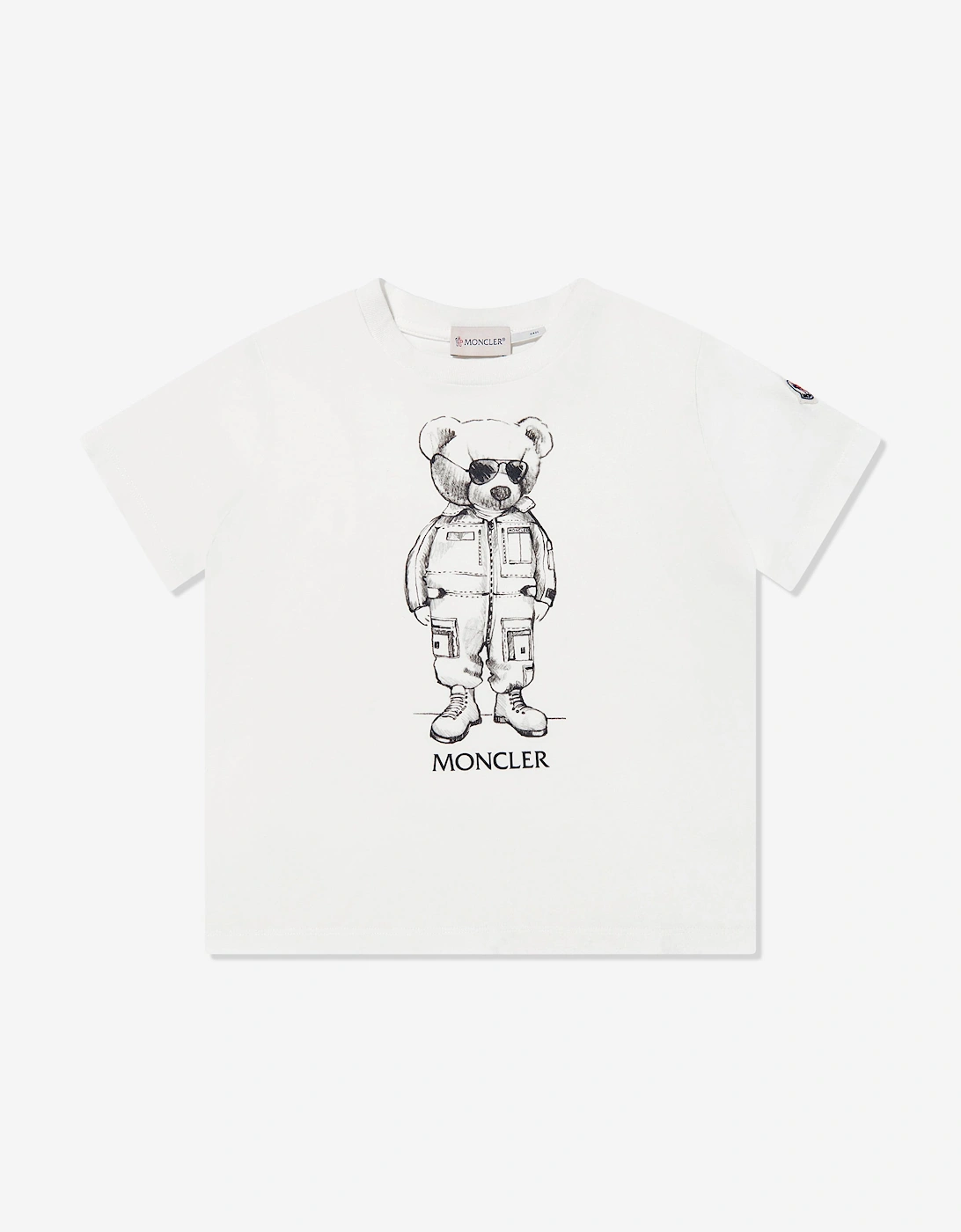 Enfant Boys Bear Print T-Shirt in Ivory, 5 of 4