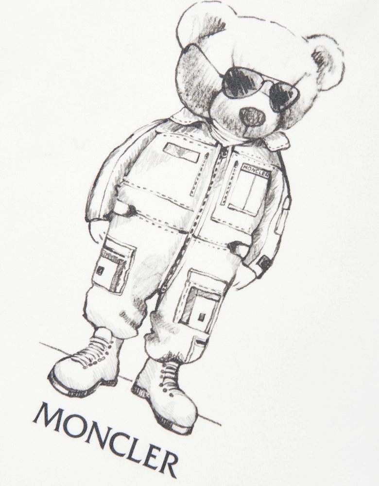 Enfant Boys Bear Print T-Shirt in Ivory