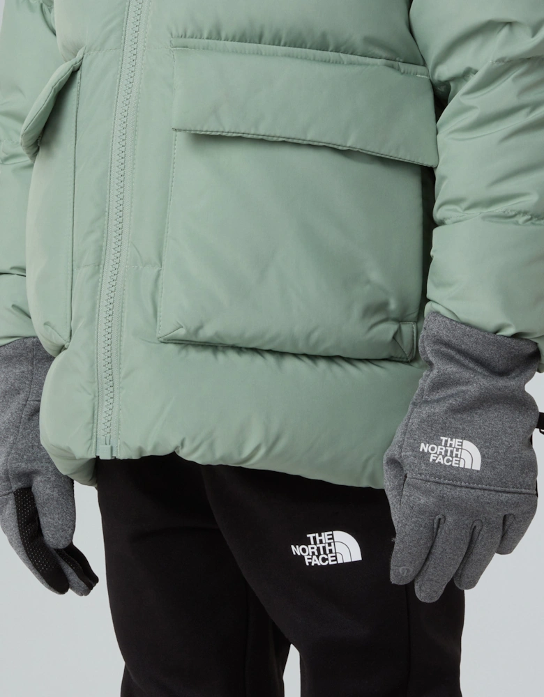 Kids Recycled Etip Gloves in Grey