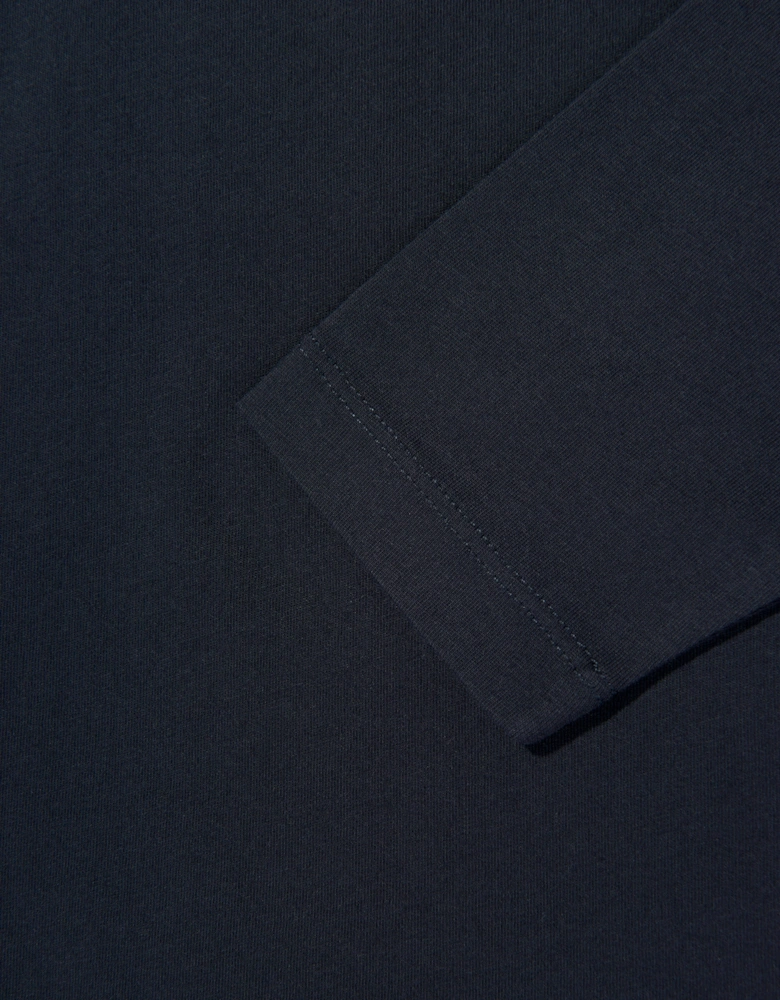 Boys Long Sleeve Logo T-Shirt in Navy