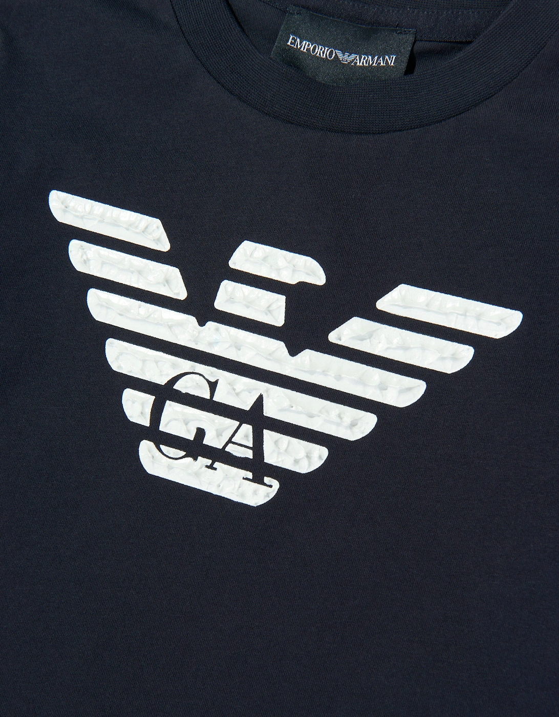 Boys Long Sleeve Logo T-Shirt in Navy