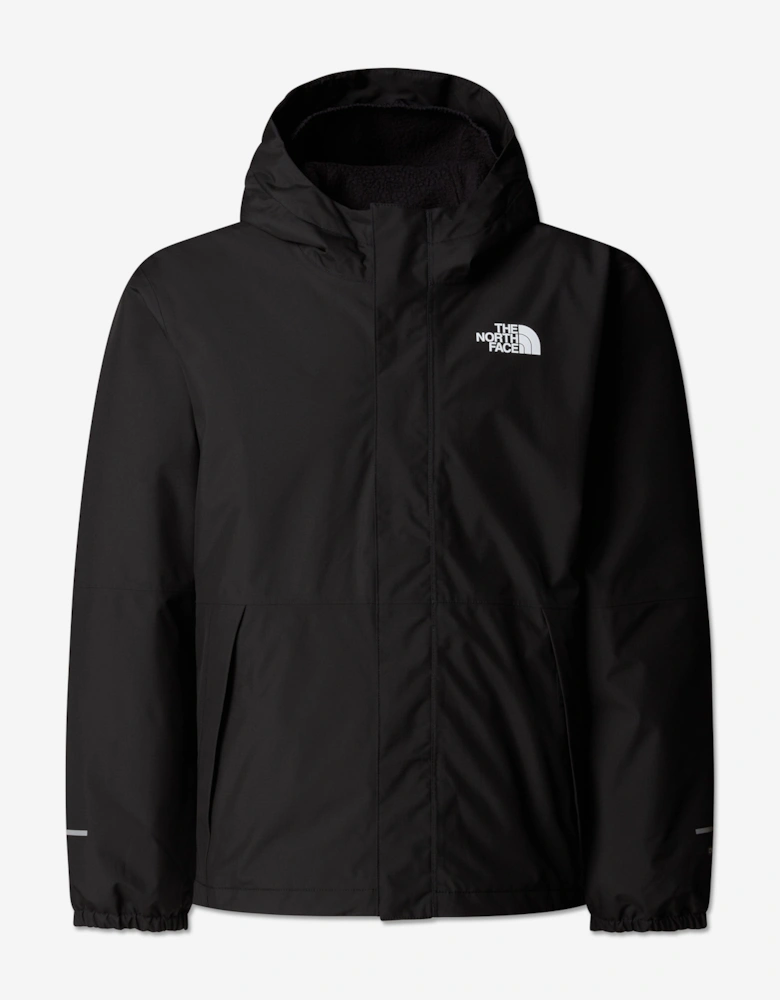 Boys Warm Antora Rain Jacket in Black