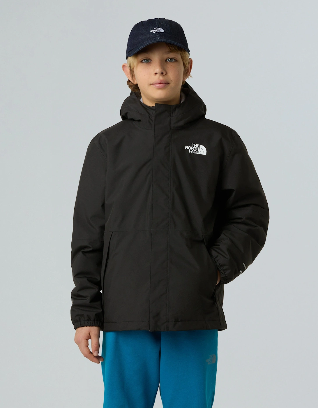 Boys Warm Antora Rain Jacket in Black
