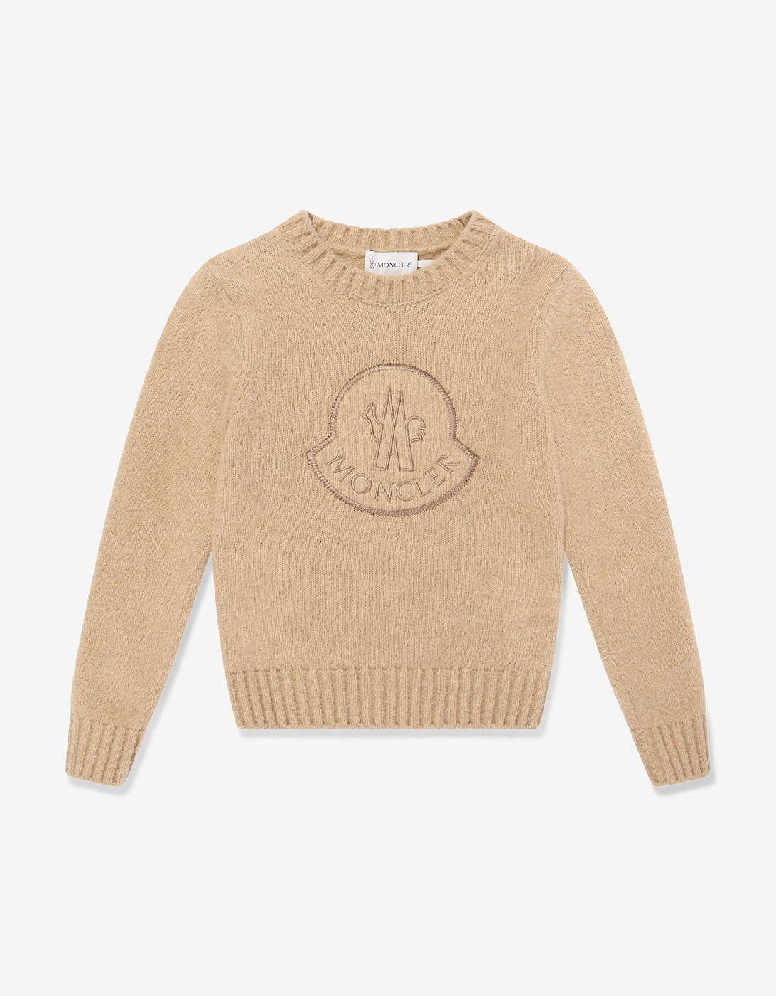 Enfant Boys Wool Logo Jumper in Beige, 5 of 4