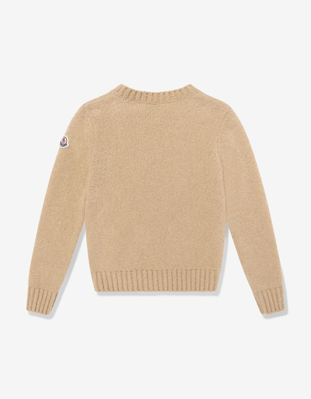 Enfant Boys Wool Logo Jumper in Beige