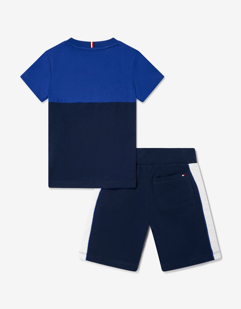 Boys Colourblock Short Set in Blue