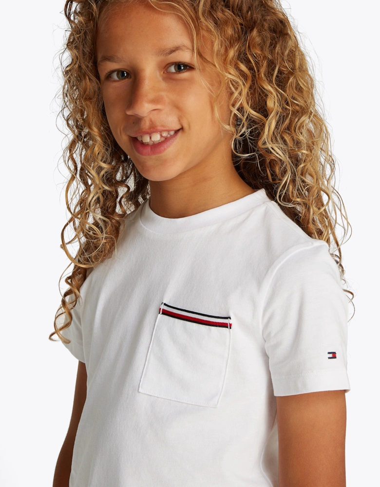 Boys Pocket T-Shirt in White