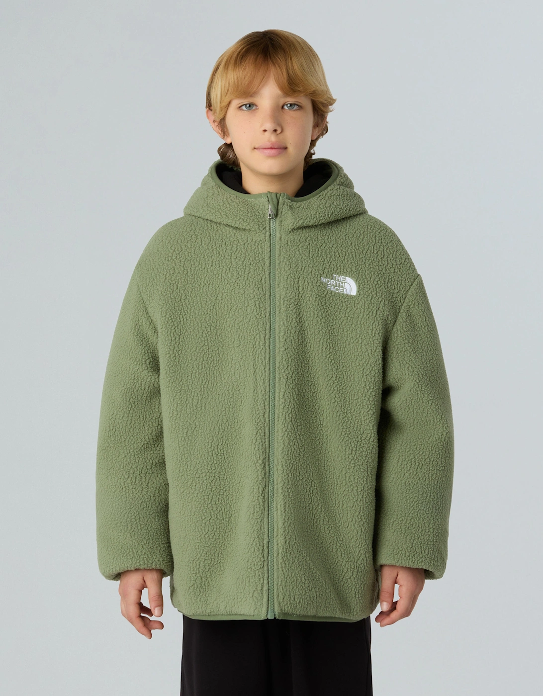 Boys Reversible Shasta Hooded Jacket in Green