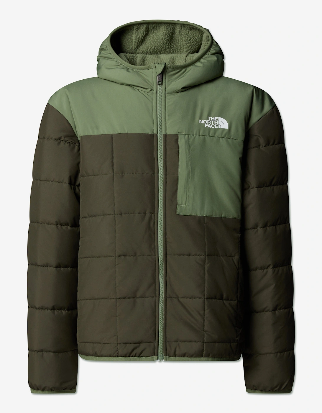 Boys Reversible Shasta Hooded Jacket in Green