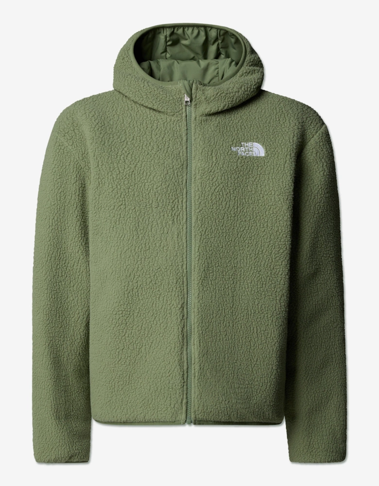 Boys Reversible Shasta Hooded Jacket in Green