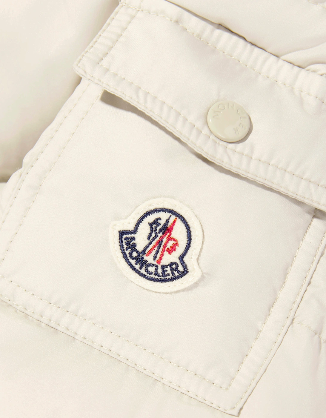 Enfant Girls Irma Down Long Parka Coat in Ivory