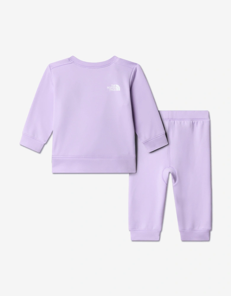 Baby Girls Performance Fleece Tracksuit in Purple