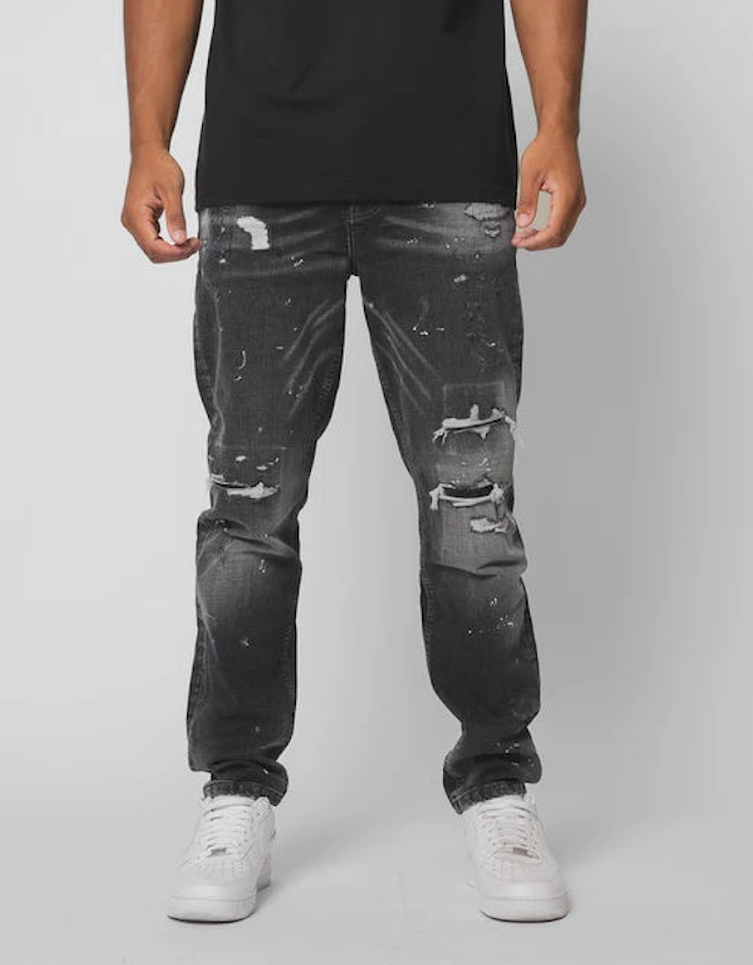 Castello Rip & Paint Jeans - Washed Black, 9 of 8