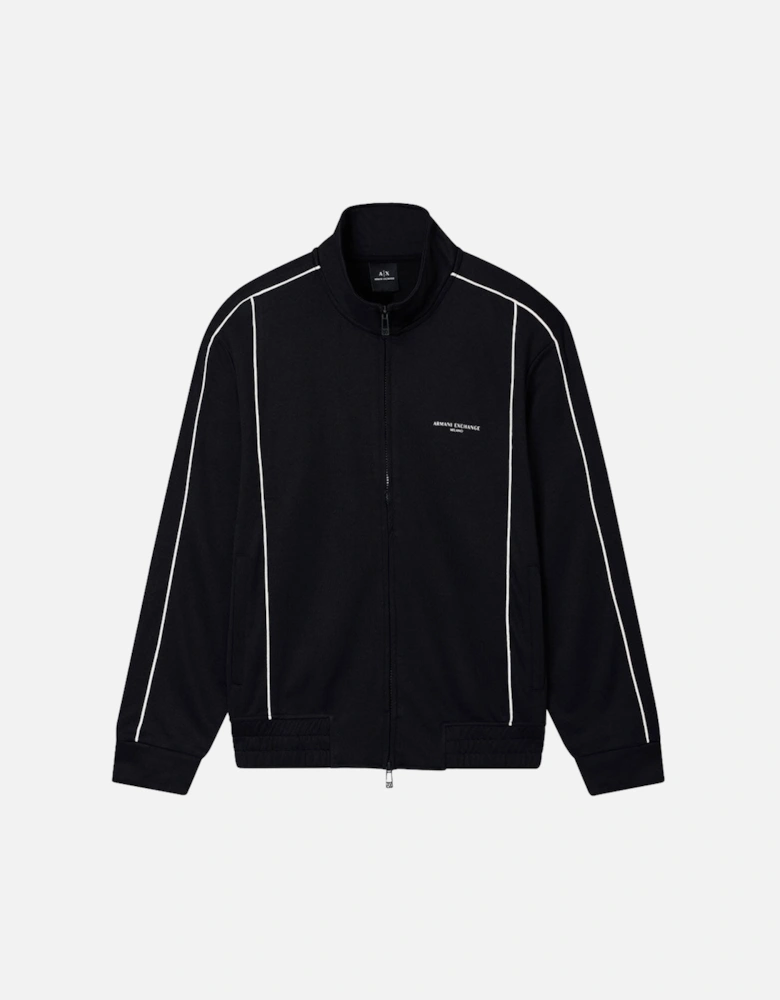 Exchange Brand Logo Contrast Piping Track Jacket XM001357 AF16278 - Black