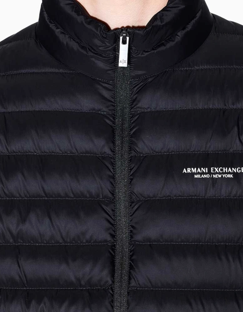 Exchange Quilted Zip Up Down Jacket UXM001919 AF169279 - Black