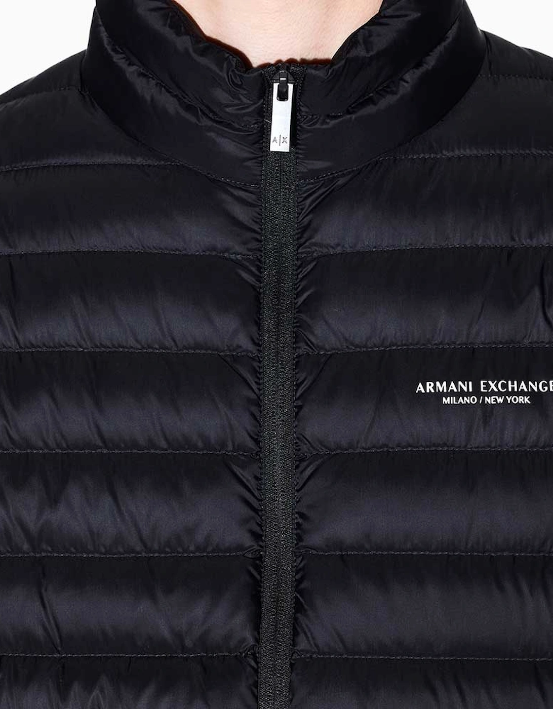 Exchange Quilted Zip Up Down Jacket UXM001919 AF169279 - Black