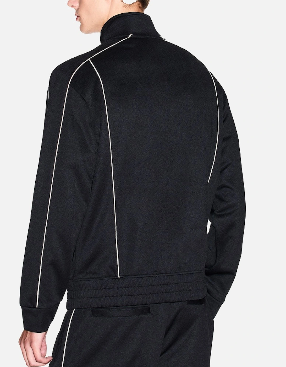 Exchange Brand Logo Contrast Piping Track Jacket XM001357 AF16278 - Black