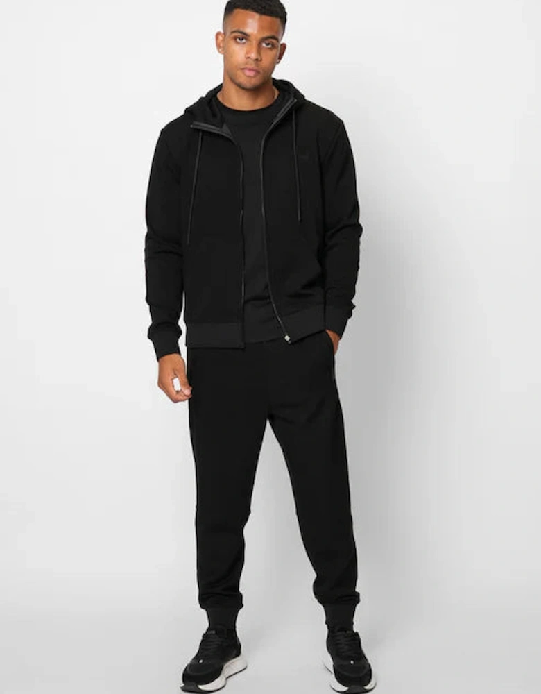 Luxe Clean Zip Hoodie - Black