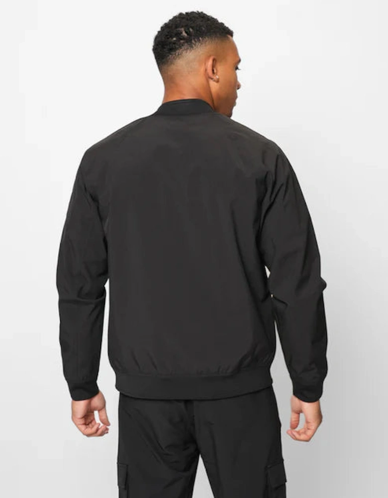Luxe Clean Bomber Jacket - Black