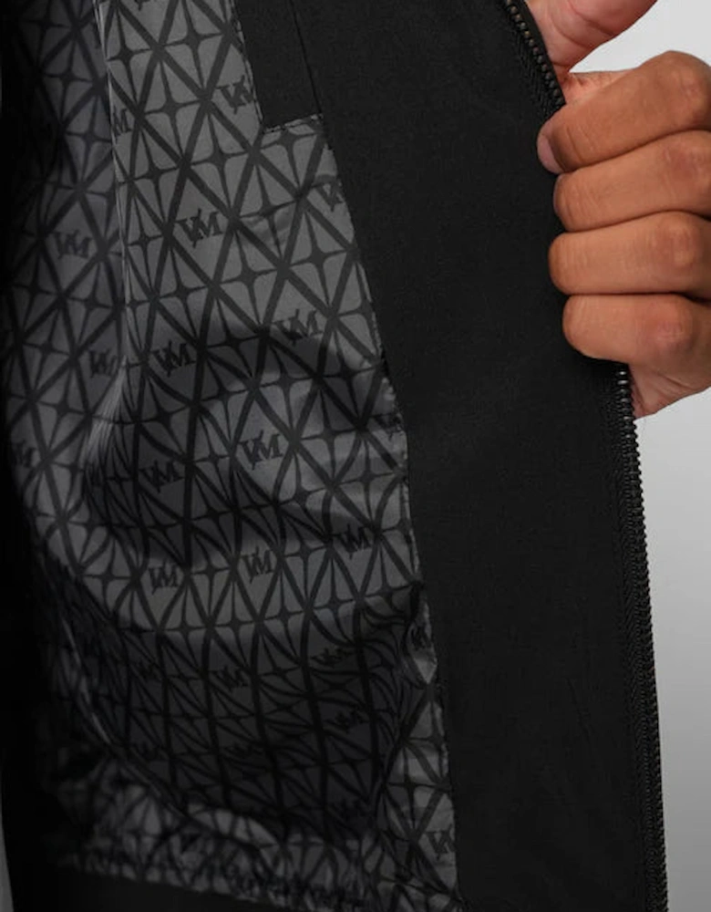 Luxe Clean Bomber Jacket - Black