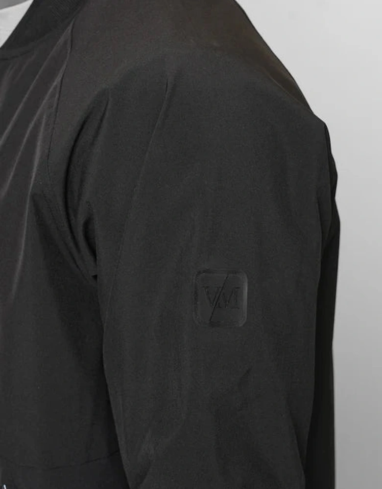 Luxe Clean Bomber Jacket - Black