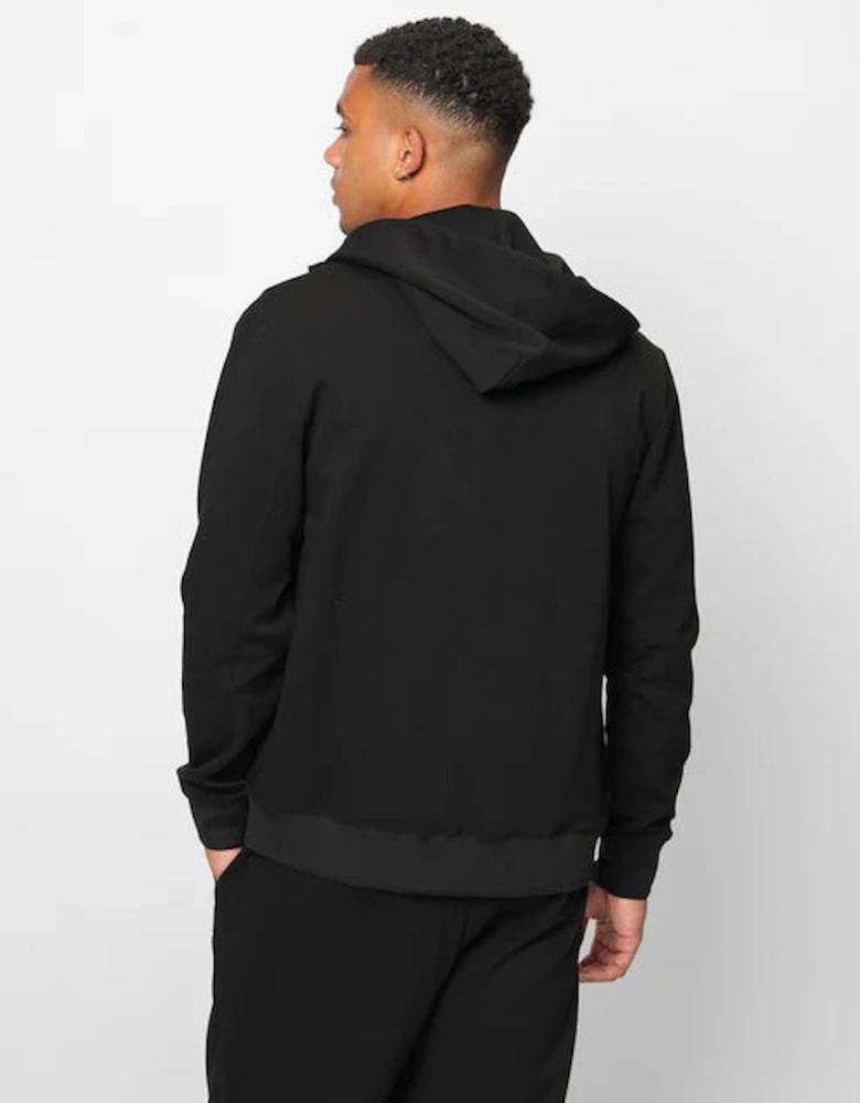 Luxe Clean Zip Hoodie - Black