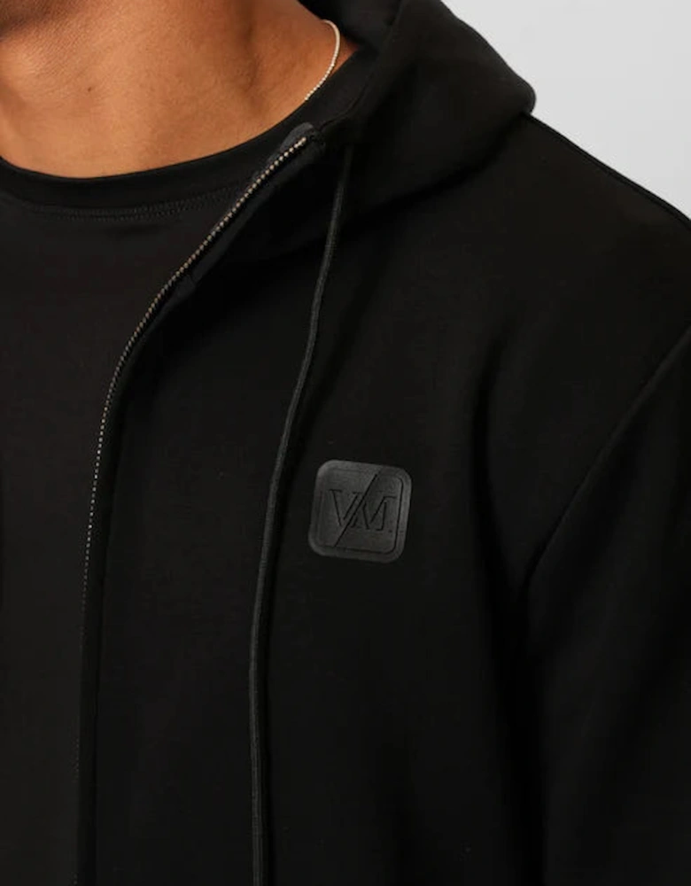 Luxe Clean Zip Hoodie - Black