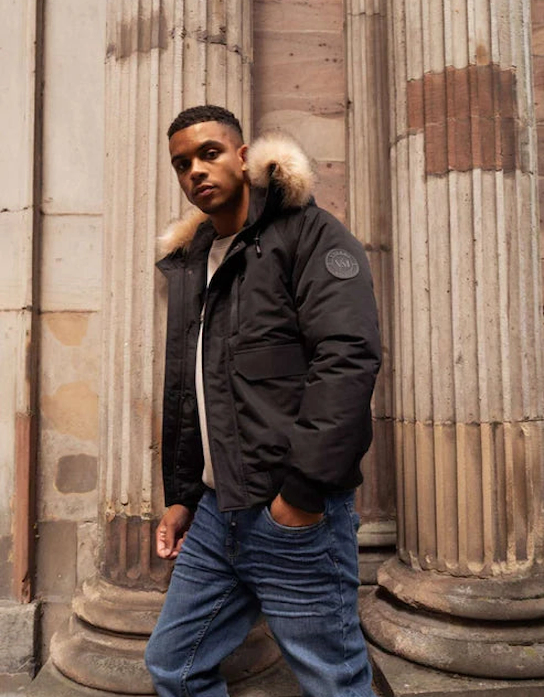 Flight Short Parka Jacket - Black