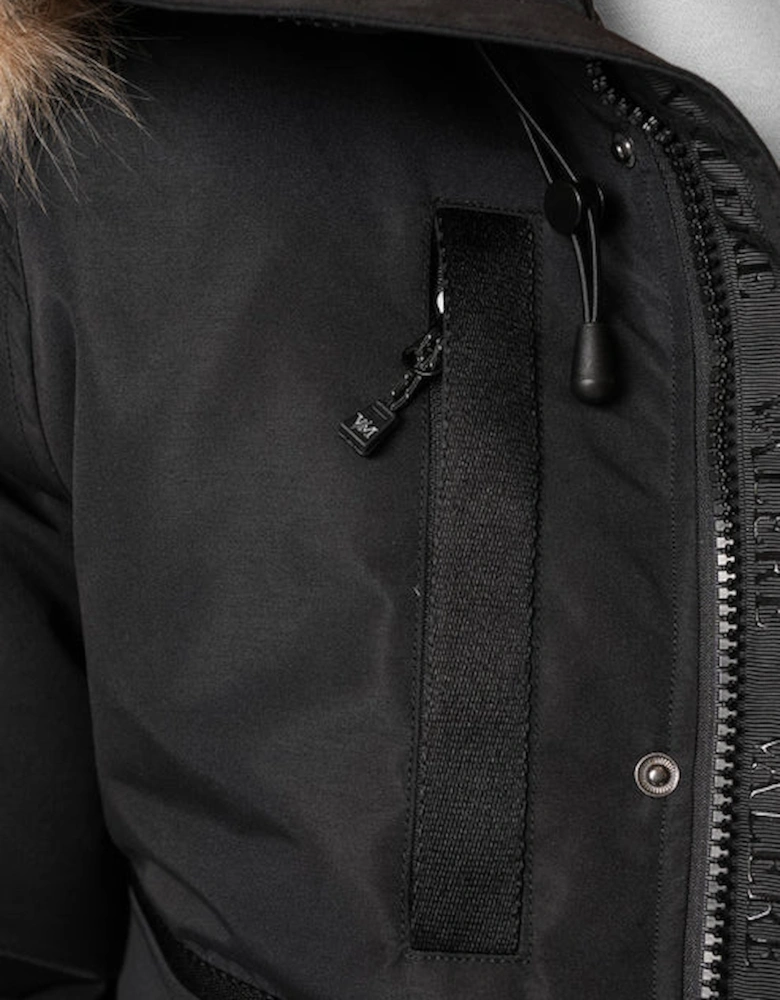 Flight Short Parka Jacket - Black