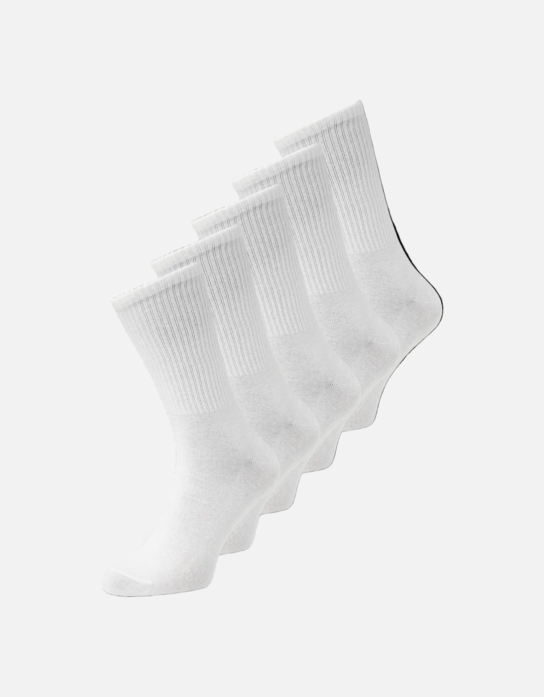 Basic Tennis Socks 5 Pack - White/White, 2 of 1