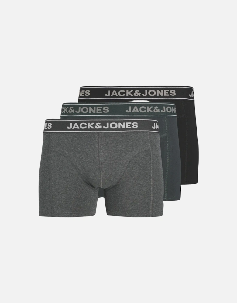 3 Pack Boxer Briefs - Dark Grey/ Melange/ Forest River