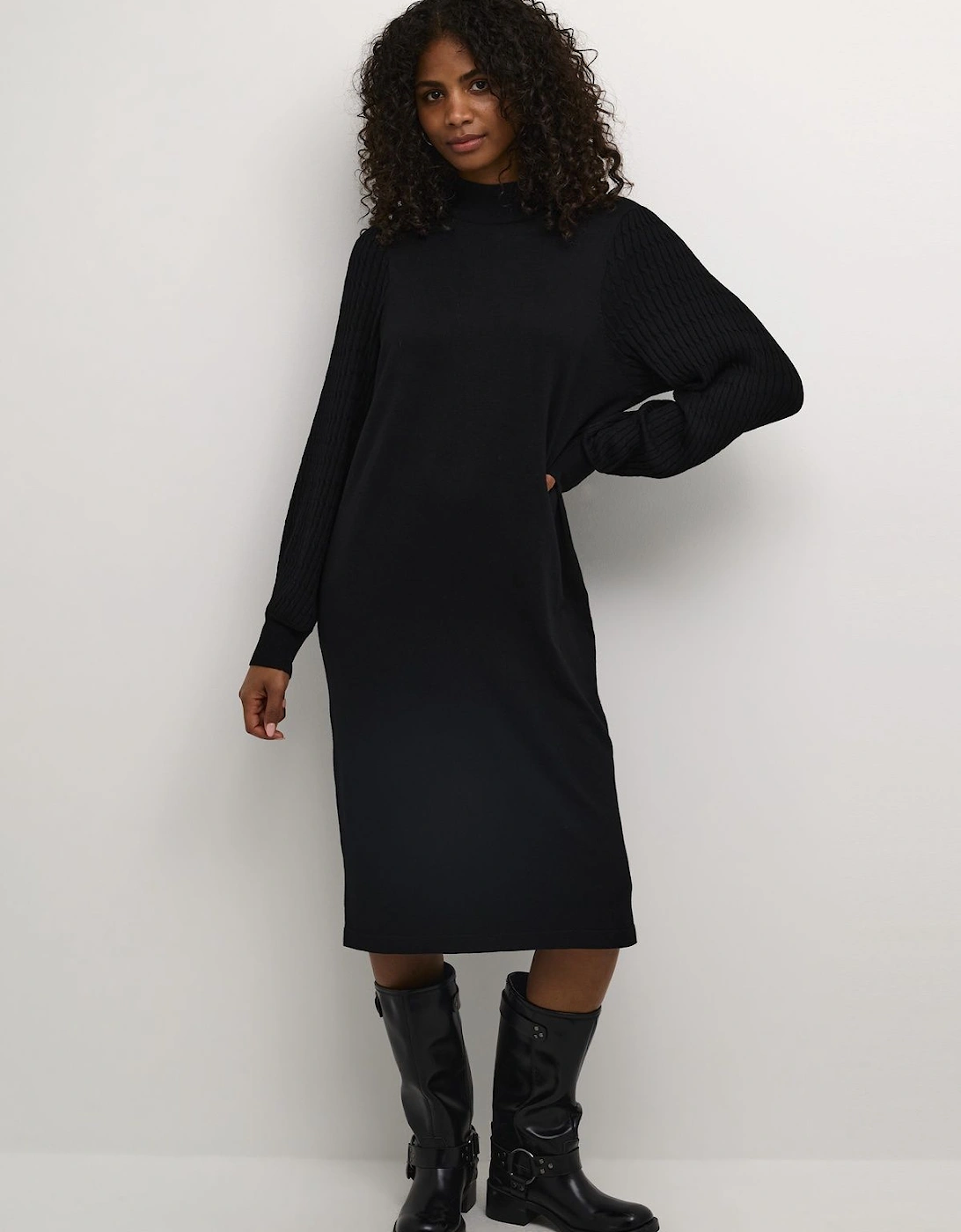 KAnanna Long Sleeve High Neck Knit Dress, 2 of 1