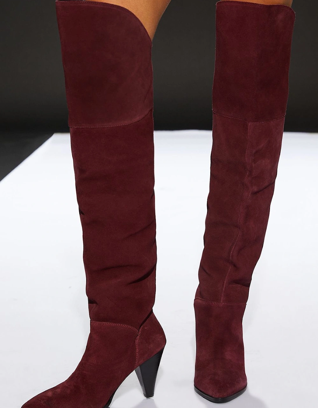 Suede Heeled Over The Knee Boots, 2 of 1