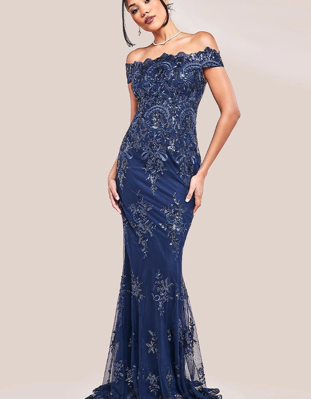 Bardot Sequin Embroidered Maxi Dress, 2 of 1