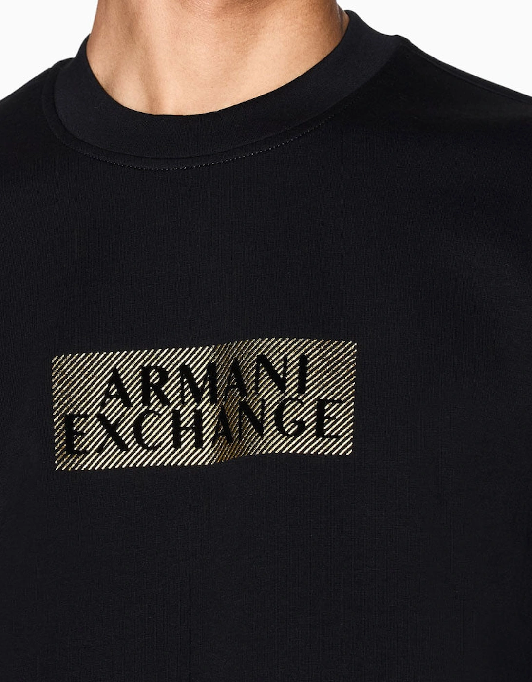 Exchange Diagonal Graphic Sweatshirt XM001892 AF10818 - Black/Gold