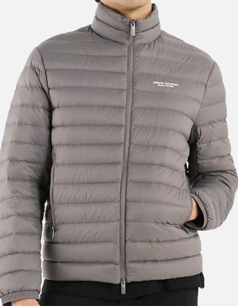 Exchange Quilted Zip Up Down Jacket UXM001919 AF169279 - Dark Gull Grey