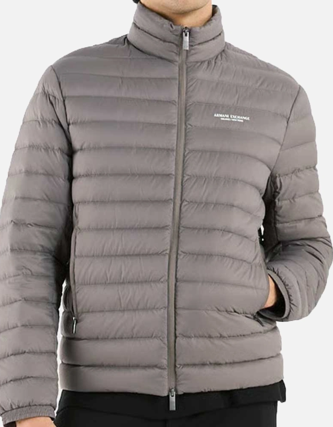 Exchange Quilted Zip Up Down Jacket UXM001919 AF169279 - Dark Gull Grey, 3 of 2