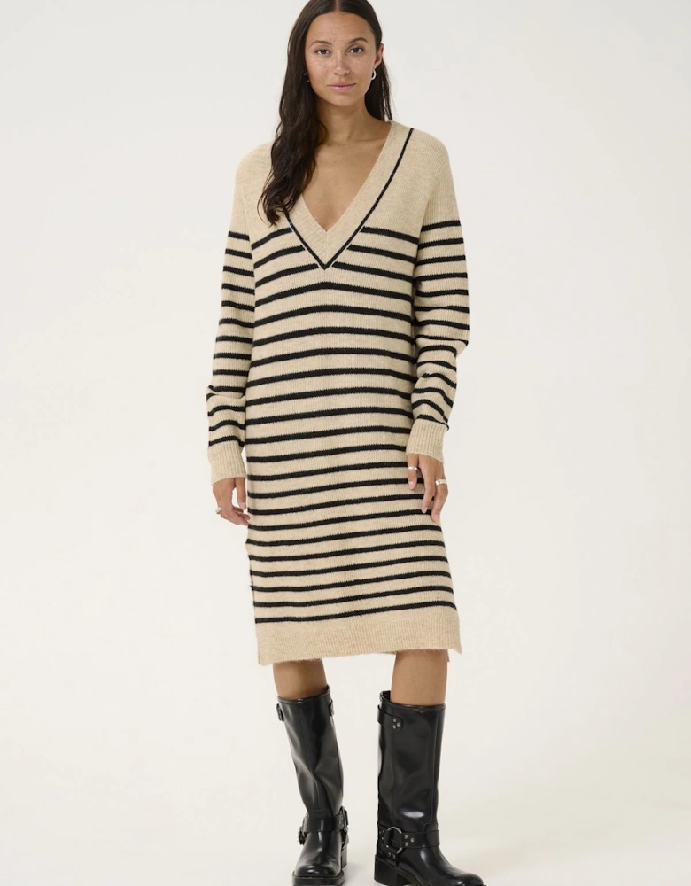 KAjuno V-neck Knee Length Knit Dress