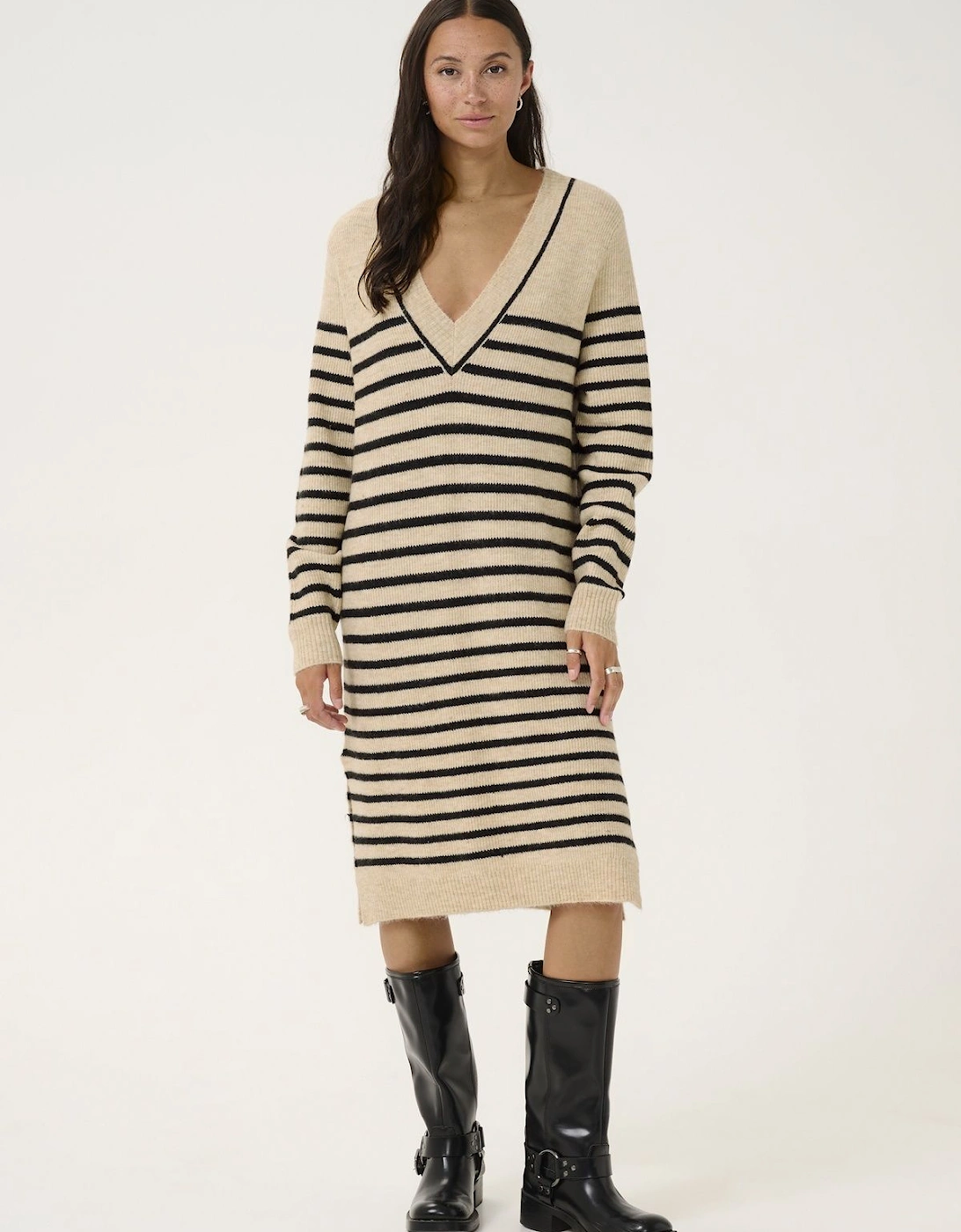 KAjuno V-neck Knee Length Knit Dress, 2 of 1