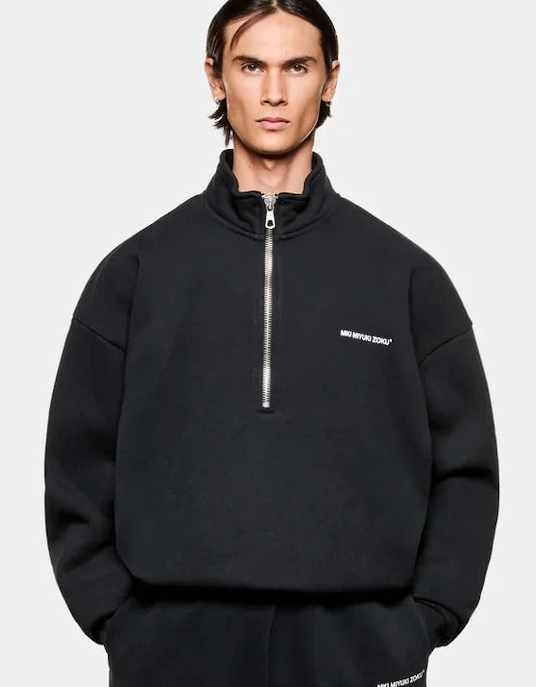 Oversized Uniform Quarter Zip Sweatshirt, 4 of 3