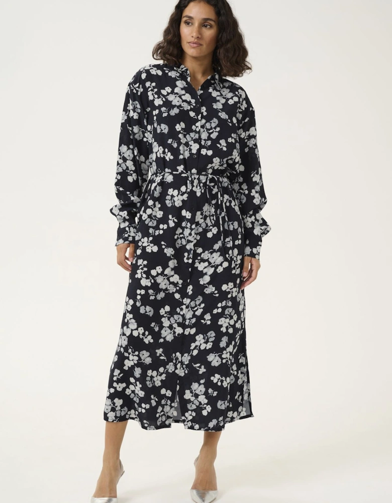 KAalice Maxi Length Belted Shirt Dress