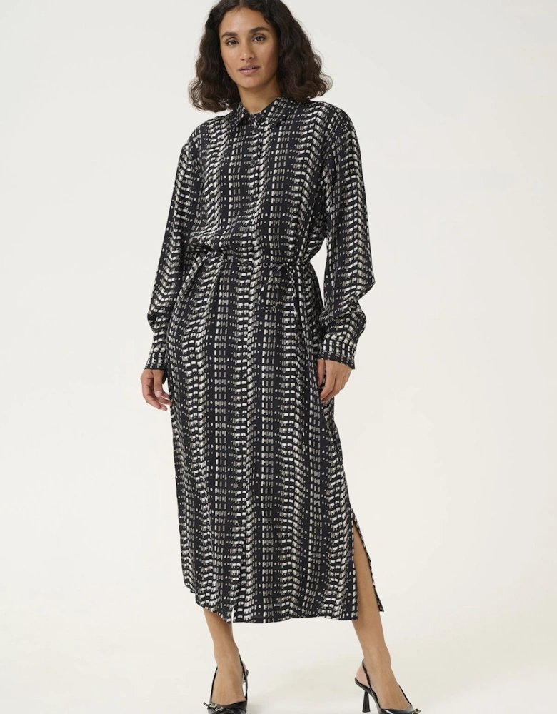 KAalice Maxi Length Belted Shirt Dress