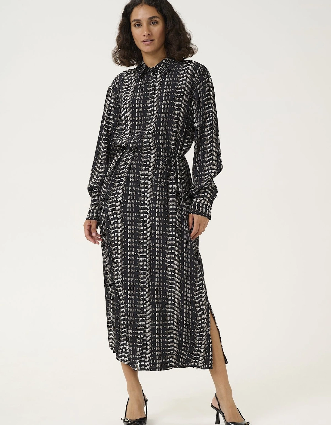 KAalice Maxi Length Belted Shirt Dress, 2 of 1
