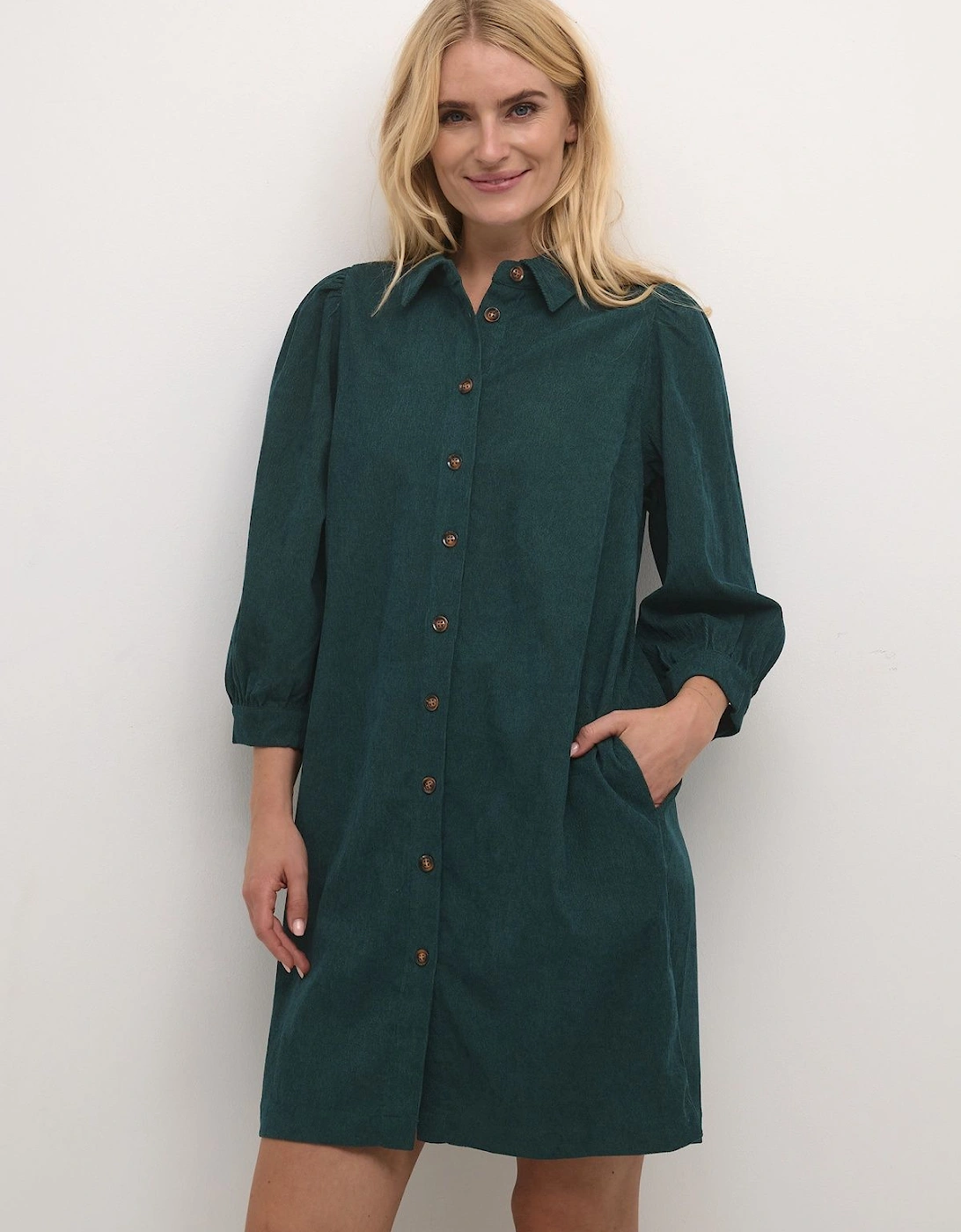 Eve Puff Sleeve Corduroy Dress, 2 of 1