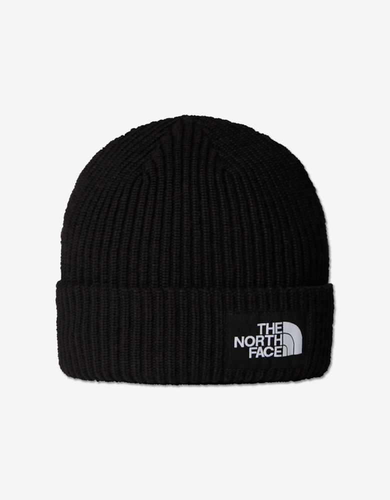 Kids Salty Lined Beanie Hat in Black