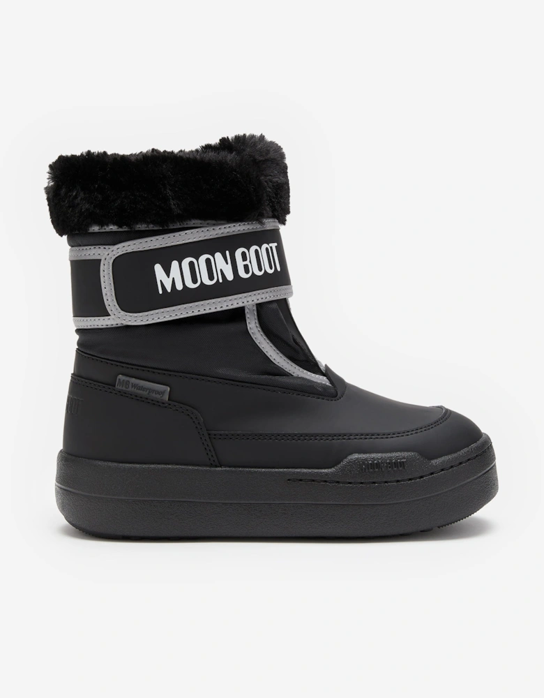 Moon Boot Kids JR Park Strap Boots in Black
