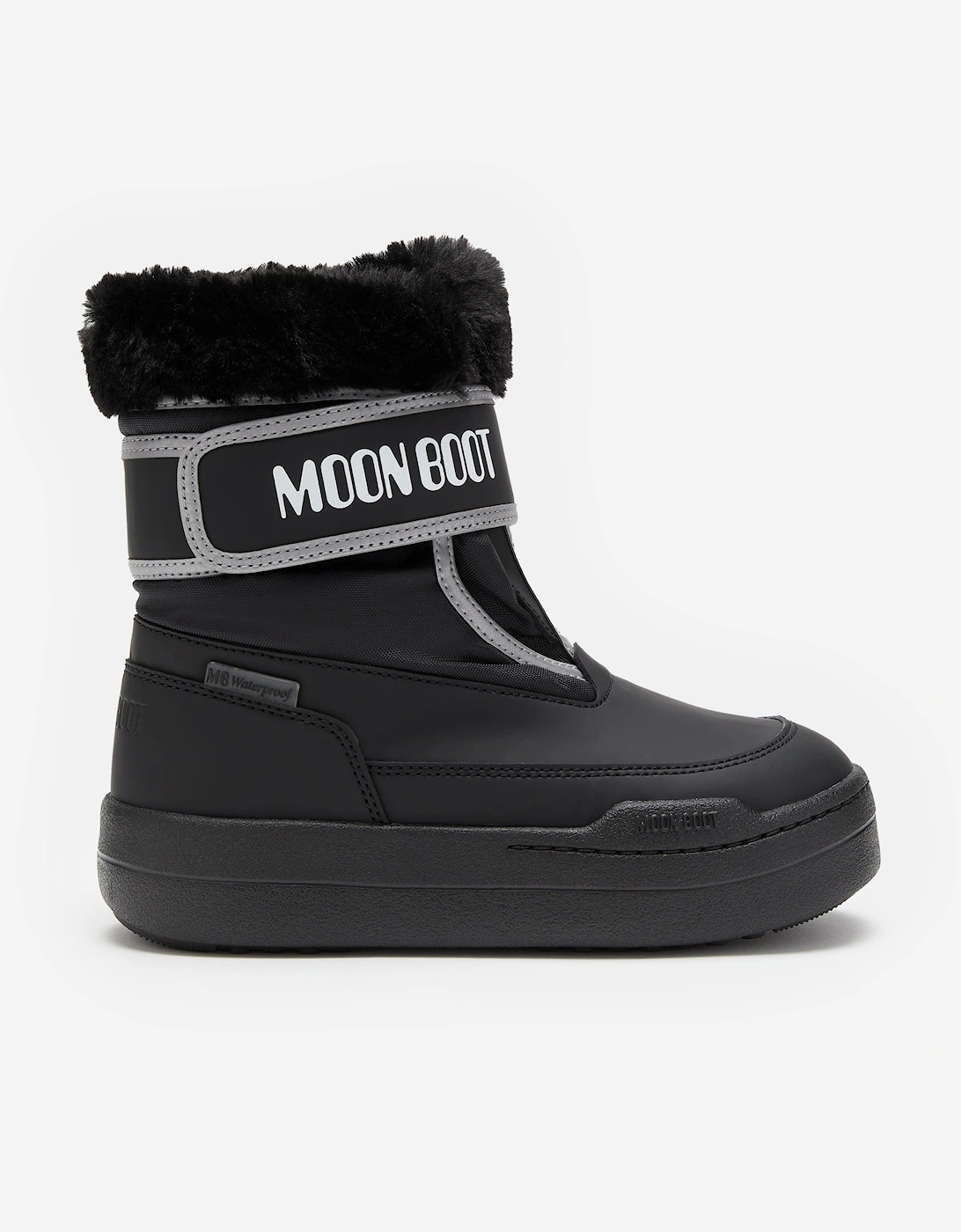 Moonboot Girls Black 'S Moon Boot Jr Park Strap Boots In  1 (Older) Size 33 Kids